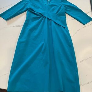Elie Tahari Vibrant Blue Long Sleeve Dress - Size 12